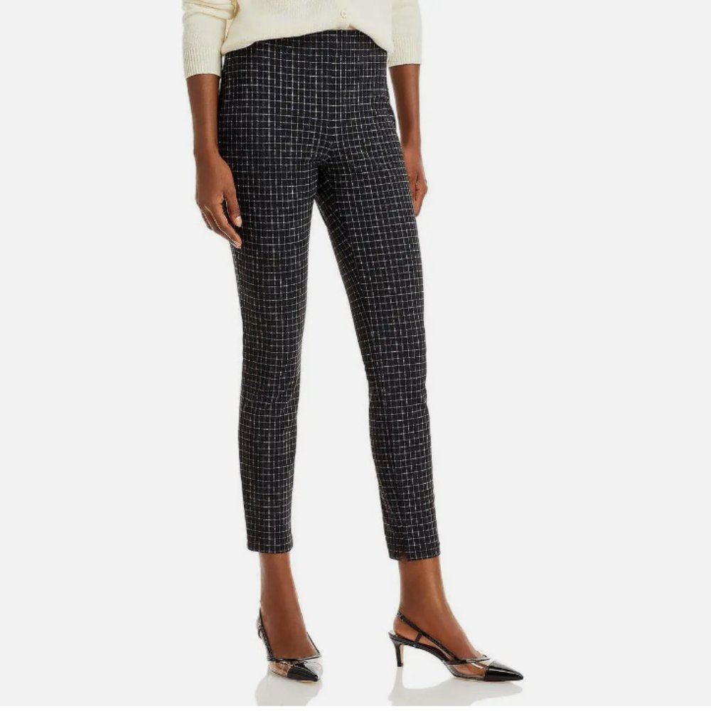 Theory Skinny Legging Check Precision Grid